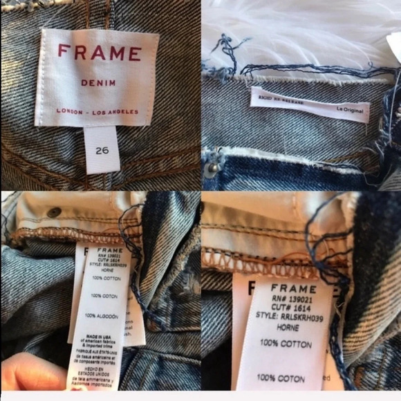 NWOT FRAME Rigid Re-Release Le Original Jeans Horne New Denim Casual Women’s 26 - Picture 7 of 7